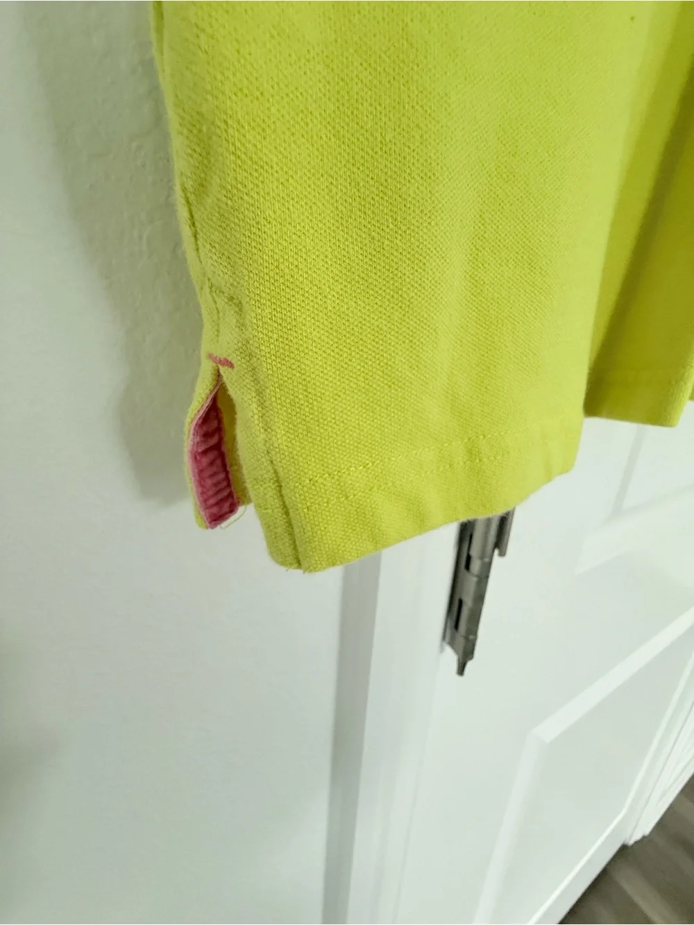 U.S. Polo Assn. Girls' Lime Yellow Polo Shirt with Pink Accent